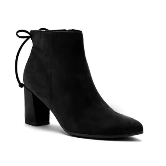 Blondo Tiana Waterproof Suede Ankle Boots Black Women's Sz